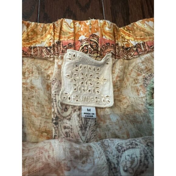 JOHNNY WAS ASTORIA EASY SHORTS SIZE MEDIUM - Picture 5 of 8